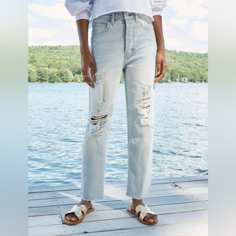 Target Wild Fable High-Rise Straight Blue Jeans Size 0